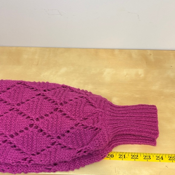 Pink Martini Textured Knit Open Cardigan | Fushia Purple Cozy Layer - Picture 13 of 13